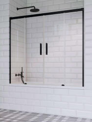 Radaway Idea Black PN DWD fekete kádparaván 170 átlátszó