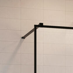 Radaway Modo X Black II Walk-in fekete zuhanyfal 50 átlátszó