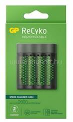GP RECYKO akkutöltő LED jelzés, 4xAA/AAA elem kompatibilis + 4db 2700mAh AAA elem, FEKETE (M451) (M451)