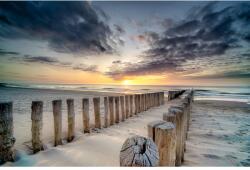 MÉDIA Ponton naplementében 3 fali fotótapéta, öntapadó és mosható, 270 x 200 cm (FOTOTAP3460)