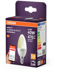 OSRAM Smart+ ZigBee E14 LED, 4, 9 W, 470 lm, 2700 K, dimmelhető (4099854460432)
