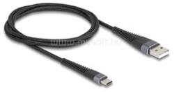 Delock USB 2.0 kábel A-típusú USB apa - USB Type-C apa meghosszabbított hajlítás védelemmel 1 m (DL81121) (DL81121)