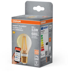 OSRAM Smart+ Matter Filament Classic E27 LED, 6 W, 680 lm, 2400 K, dimmelhető (4099854529948)