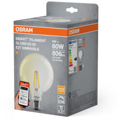 OSRAM Smart+ Matter Filament Classic E27 LED, 6 W, 806 lm, 2700 K, dimmelhető (4099854529900)