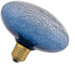OSRAM Decor E27 LED design fényforrás, melegfehér fényű, 300 lm, 3, 5 W, színezett-roppantott üveg, kék (4099854608674)