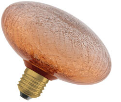 OSRAM Decor E27 LED design fényforrás, melegfehér fényű, 300 lm, 3, 5 W, színezett-roppantott üveg, narancssárga (4099854608643)