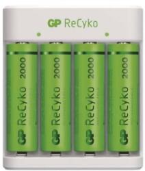 GP Batteries GP ECO E411 Akkutöltő + 4X AA GP RECYKO 2000 (B51414) (B51414)