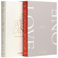 Printworks 2 db Printworks fotóalbum szett, One Love, 20 x 29 cm, esküvőre és mézeshetekre, elegáns könyv típusú borító, 160 db 10 x 15 cm-es fényképhez, ideális ajándék, többszínű (PW00771)