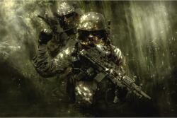 MÉDIA Öntapadó és mosható falfestmény Portré64 Katonák a dzsungelben, 400 x 250 cm (FOTOTAP8394)