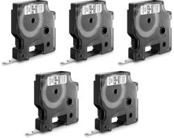 DYMO Set 5 benzi DYMO LabelManager 6 mm negru pe alb pentru CD, DVD, carcase multimedia si organizarea arhivelor digitale S0720780 (43613P5)
