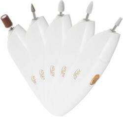 Adler Freza de unghii 5in1 Adler AD 2179, 5 freze interschimbabile, Lumina LED, Geanta practica de calatorie (Alb) (AD2179)