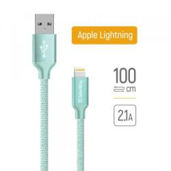 ColorWay Cablu Date si Incarcare USB-A - Lightning ColorWay CW-CBUL004, 18W, 1m, Verde - evomag