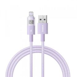 Baseus Cablu Date si Incarcare USB-A - Lightning Baseus Display 2 P10382700511-00, 12W, 1m, Mov