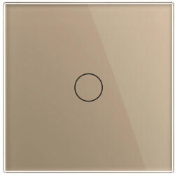 LIVOLO Intrerupator Simplu cu Touch LIVOLO din Sticla - Protocol ZigBee EC Auriu (VL-FC1Z2-2G-2A)