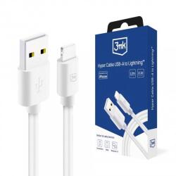 3mk Protection Cablu Date si Incarcare USB-A - Lightning 3MK Hyper, 12W, 1.2m, Alb - evomag