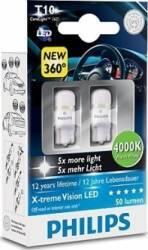 Philips Set 2 becuri Philips LED W5W 12V 1W W2.1x9.5d (a-12799 2led)