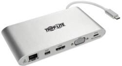 Tripp Lite USB-C Dock U442-DOCK1-B Dual Display/1xHDMI 2.0/1xmDP 1.2/VGA/up to 1x4K or 2xFHD/3xUSB 3.2/microSD/RJ45/3.5mm/support PD 100W/Bl (U442-DOCK1-B) - vexio