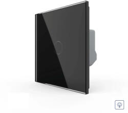 LIVOLO Intrerupator Simplu cu Variator LIVOLO cu Touch Din Sticla u2013 Serie Noua Negru (VL-FC1D2-2G-2B)