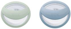 Nuk Suzete din silicon NUK Perfect Match - Mommy Feel, 0-6 luni, 2 buc, verde/albastru (10175336)