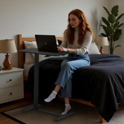 Maclean mobile desk/laptop stand, black, height adjustment 76-109cm, max. 30kg , MC-120 B (MC-120 B)