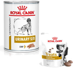 Royal Canin Veterinary Diet 12x410g Royal Canin Veterinary Urinary Mousse nedves kutyatáp+3x snack ingyen