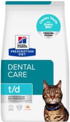 Hill's Prescription Diet 2x8kg Hill's Prescription Diet t/d Dental Care csirke száraz macskatáp