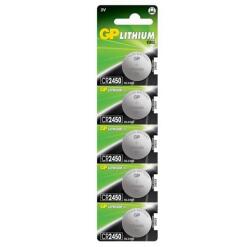 GP Batteries gombelem CR2450, lítium, 5db/csomag CR2450-7U5 (CR2450-7U5)