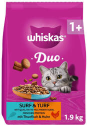 Whiskas 1, 9kg Whiskas 1+ Duo Surf & Turf tonhal & csirke száraz macskatáp