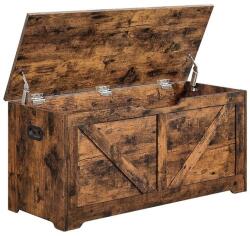 VASAGLE Tárolópad 100×40×46 cm rusztikus barna (LSB060T01)