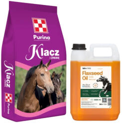  Purina Purina kanca és csikó 25kg + Lab-v Lenmagolaj - 100% hidegen sajtolt lenmagolaj lovaknak 5000ml