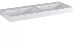 Geberit iCon dupla mosdó, 120x16x48.5 cm, csaplyuk középen, túlfolyóval (GE-124120000)