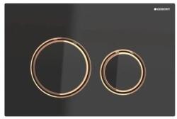 Geberit Sigma21 működtetőlap, 2 mennyiséges öblítéshez, vörösarany, fekete (GE-115.650.SJ.1)