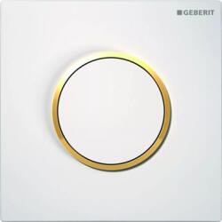 Geberit vizeldevezérlés Sigma 10 működtetőlap pneumatikus működtetéssel, fehér, aranyozott (GE-116.015.KK.1)