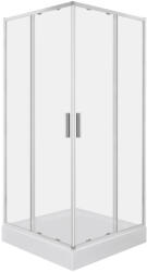 Kerra Solid SQ 100 króm szögletes zuhanykabin zuhanytálcával (SOLID-SQ-100-VIC) - leziter