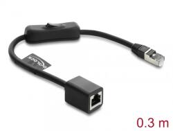Delock Cablu prelungitor de retea RJ45 Cat. 6 F/UTP 0.3m cu switch, Delock 81563 (81563)