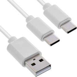 InLine Cablu de alimentare USB-A la 2 x USB type C T-T 1m Alb, InLine IL35121W (IL35121W)