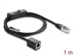 Delock Cablu prelungitor de retea RJ45 Cat. 6 F/UTP 1m cu switch, Delock 81564 (81564)
