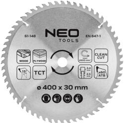 NEO TOOLS Körfűrészlap tiszta vágáshoz, 400x30mm, 60 fog (61-148) - szerszamparadicsom