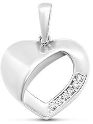 ÉkszerM Fehérarany Szív Medál AU 96902