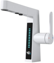 Austler FH-3429 smart mosdó csaptelep - multifunkciós fej - vízhőfok kijelző (fehér)