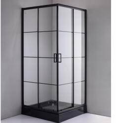 Welland Kyoto zuhanykabin 90 x 90 cm - fekete profil
