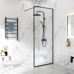 Welland Montana walk-in zuhanyfal 60 x 195 cm - fekete profil - miniwebshop