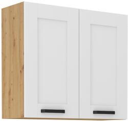 TEMPO KONDELA Dulap superior, alb/stejar artizan, LULA 80 G-72 2 F