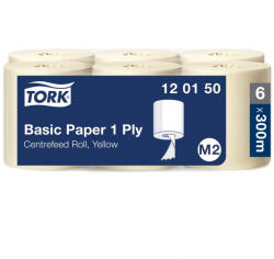 Tork általános tekercses kéztörlő 1 rétegű, belsőmagos M2 1 rétegű, sárga, 6x300m SCA120150 (SCA120150)