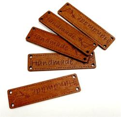  Fa figura Handmade feliratos tábla 18x63mm 12db-os barna (030)