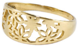 Ékszershop Áttört virág mintás arany gyűrű (1323769)
