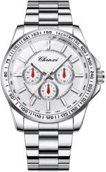 CHENXI Vízálló Quartz Férfi Óra Acél Szíjjal díszdobozban - Ezüst (TM8-Man)