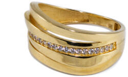 Ékszershop Kősoros hullámvonalú arany gyűrű (1332357)