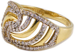 Ékszershop Kősoros íves arany gyűrű (1335224)