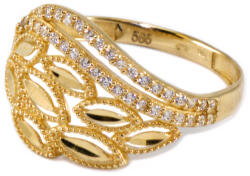 Ékszershop Kősoros leveles arany gyűrű (1328803)